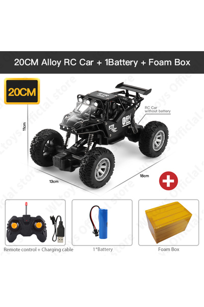 Choice3 20CM Black 1B Alloy ZWN 1:16/1:20 Alloy RC Car With LED Light 2.4G Of...