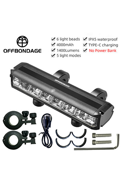 choice2 HYY1400 OFFBONDAGE Bicycle Light Front Bike Light Waterproof Flashlig...