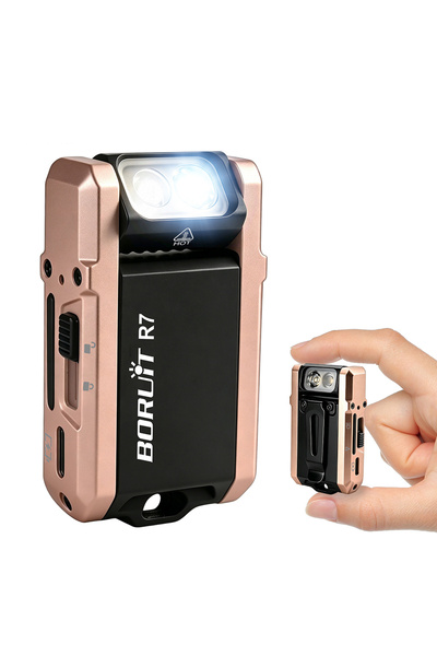 Choice1 Li-Polymer Battery Golden BORUiT R7 800LM Keychain Flashlight Mini LE...