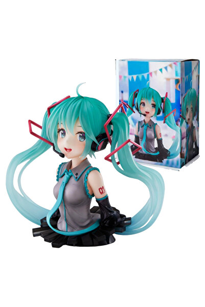 Choice Bandai with box Hatsune Miku Bust Desktop Cute Action Figure 11cm Anni...