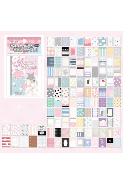 Choice pink 120Pcs Y2K Style Sun Offset Paper, Pastel Leopard & Check Scrapbo...