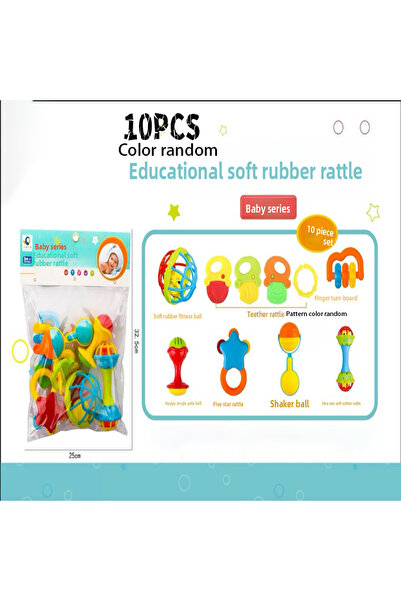 Choice4 10PCS-Color random 5/10pc Baby Rattles 0 12 Months Baby Educational T...