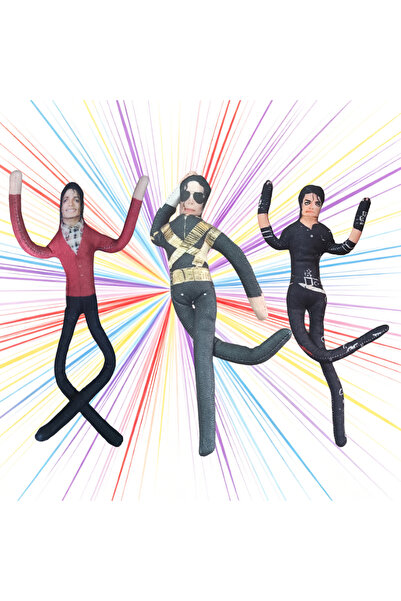 Choice 3PCS Michael Jackson Movable Action Figure Plush Doll Cosplay Ornament...