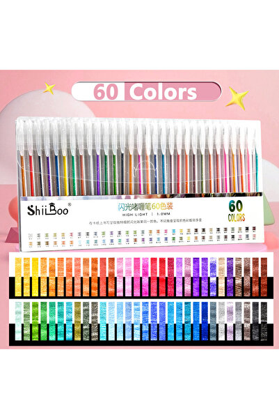 choice2 60 Color New Glitter Gel Pen Set 1.0mm Metallic Glitter Colors Ballpo...