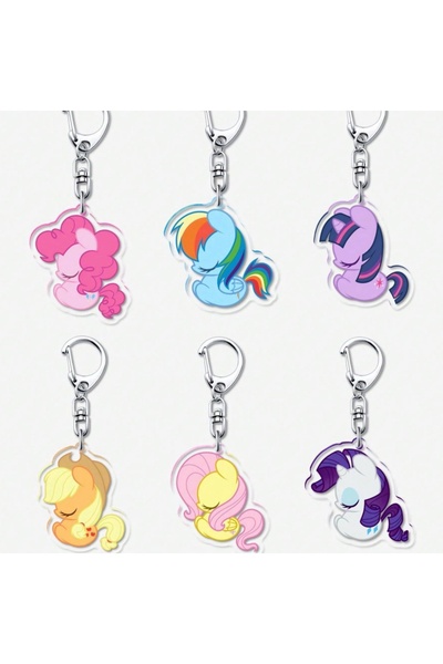 Choice1 Hasbro Light Yellow 1/6pcs Cartoon Hanging Ornaments, Acrylic Keychai...