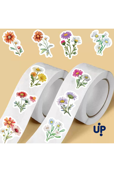 Choice 500PCS 500PCS Daisy wildflowers Roll Stickers Colorful Cartoon Painted...