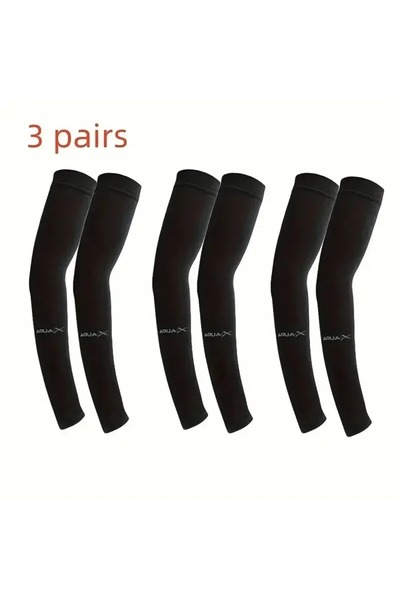 Choice3 One Size 3 Pairs black 3 Pairs Cooling Breathable Arm Sleeves Anti‑UV...