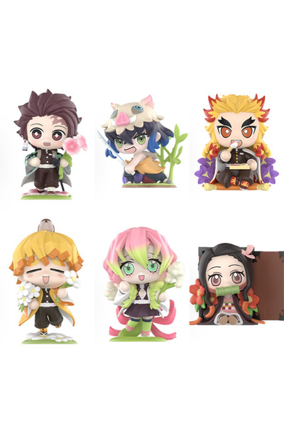 Choice18 Bandai A 6PCS no box HOT 12 Styles Demon Slayer Anime Figure Set Q V...