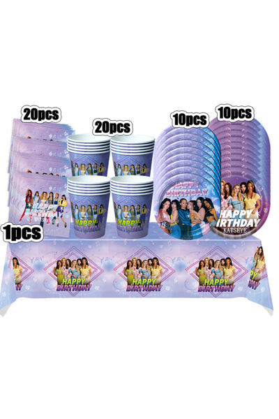 Choice13 Tableware-61pcs New Katseye Birthday Decoration Superstar Party Favo...