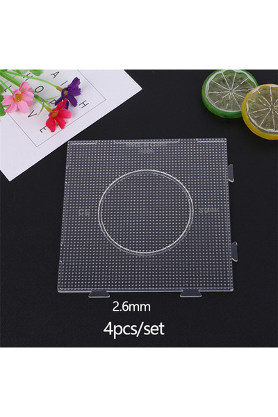 Choice 4PCS 4PCS 2.6mm/5mm Fuse Beads Transparent Big Square Pegboards Ironin...
