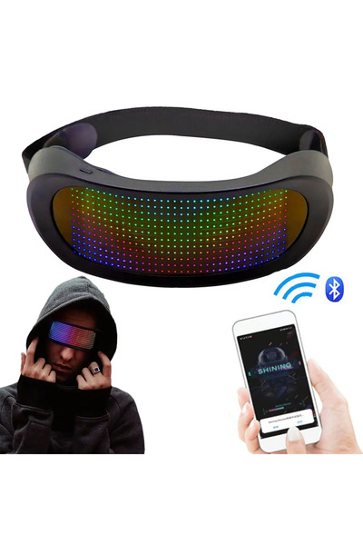 Choice MULTI Shining Full-Color LED Glasses Bluetooth App Control Programmabl...
