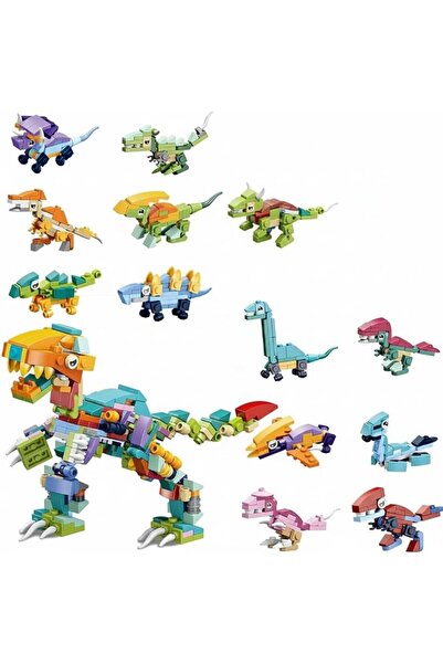GENERAL Nalakal Dinosaur Building Blocks Plastic Unisex Ages 6+ Stem Educatio...