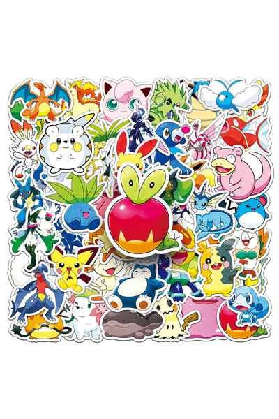 Choice Random 100pcs 10/30/50/100pcs Cute Anime Pokemon Stickers Cartoon Pika...