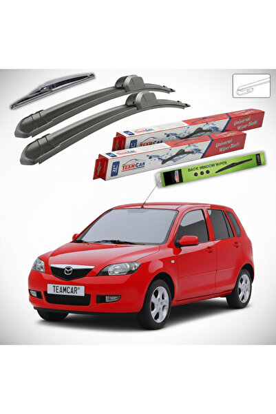 TEAMCAR Wipers Mazda 2 DY 2003-2005 | Front and Rear Flat Set – TeamCar®