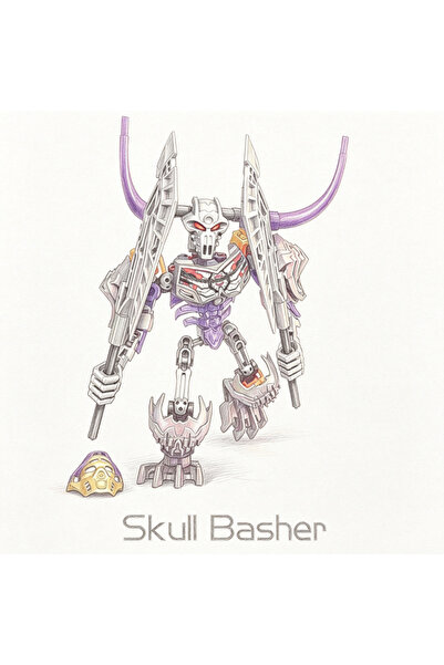 Choice25 No Box Skull Basher Bionicle Series Skull Warrior Mask Maker Buildin...