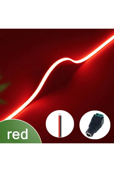 Choice21 2m DC 24V 3mm PCB Red 12V 24V 3mm Ultrafine COB LED Strip Light Dimm...