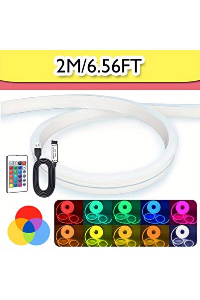 Choice3 2M USB Neon LED Strip Light Flexible Colour Changing Lights 5V SMD 35...
