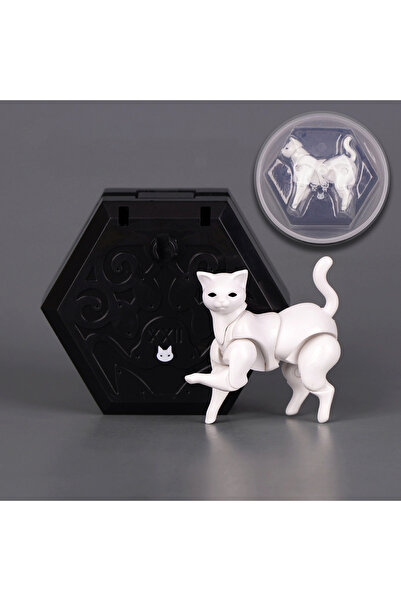 Choice1 Bandai White Black-and-white cat model hand pet Articulated Action Fi...