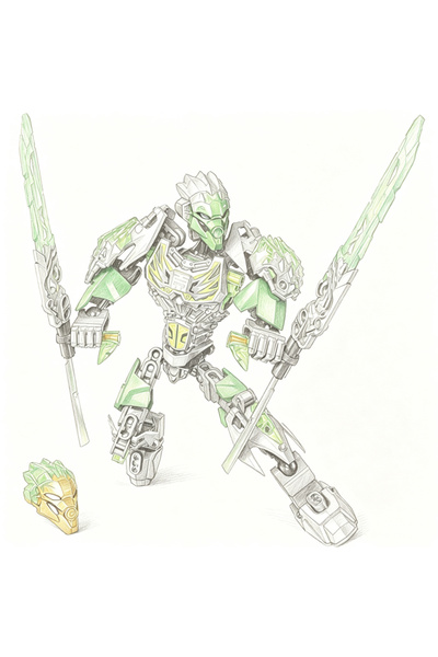 choice2 No Box Lewa Bionicle Series Skull Warrior Mask Maker Building Blocks ...