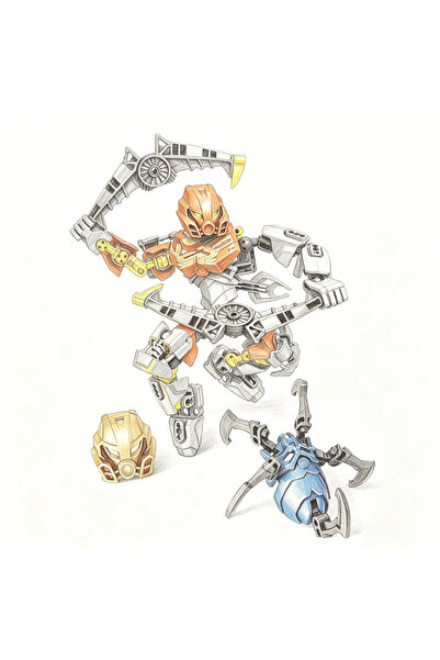 Choice10 No Box Pohatu Bionicle Series Skull Warrior Mask Maker Building Bloc...