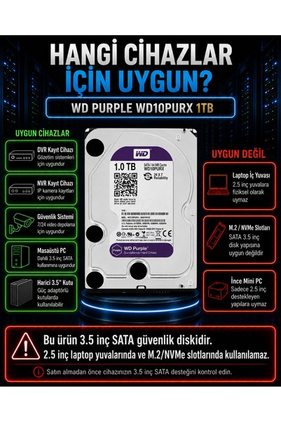 Trendyol'da WD Purple 1 TB Hard Disk Satın Al