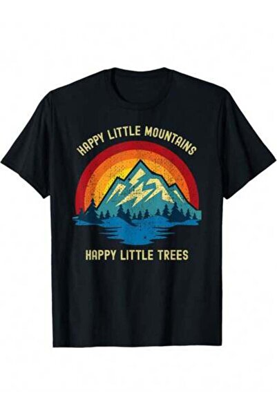 2BIR Happy Mountains Bob Style Vintage Retro Nature T-Shirt