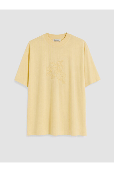 LC Waikiki Lcw Modest Crew Neck Embroidered Cotton Women's T-Shirt