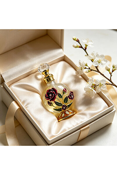 ARIANA 10ml Elegant Attar & Oud Perfume Oil Bottle, Frosted Glass with Metal ...