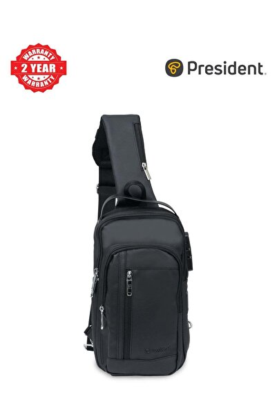 President Premium Chest Crossbody Bag Small Shoulder Backpack for Men ( BLACK...