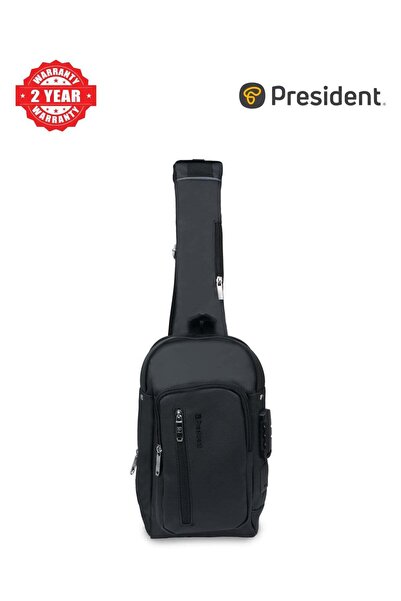 President Premium Chest Crossbody Bag Small Shoulder Backpack for Men ( BLACK...