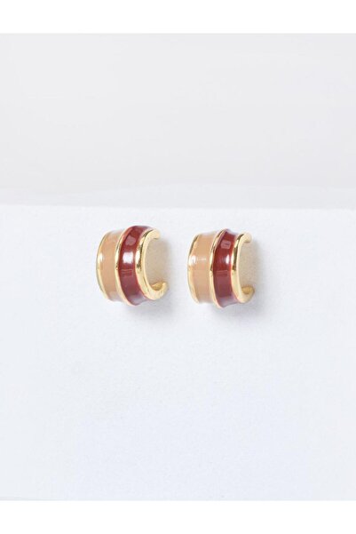 Jimmy Key Mixed Enamel Stone Hoop Figured Earrings