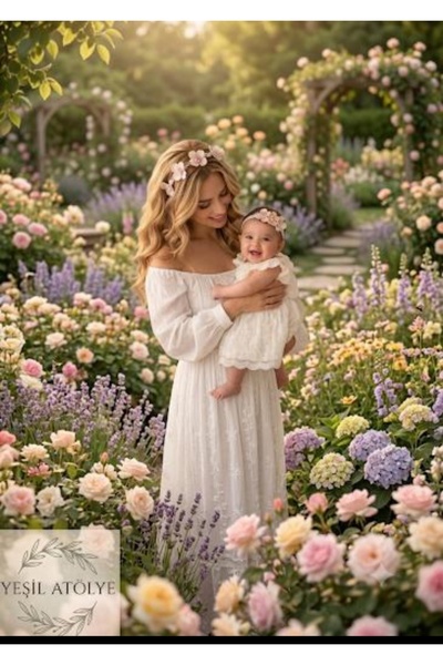 Yeşil Atölye Maternity Crown Mother Baby Crown Salmon