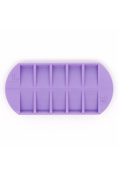 Choice PURPLE 8-Grids Nail Tip Storage Tray with L/R Mark False Nail Display ...