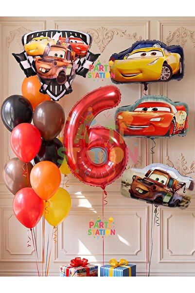 Parti Station Cars Themed Cars Lightning Mcqueen Concept 6-Year-Old Balloon S...
