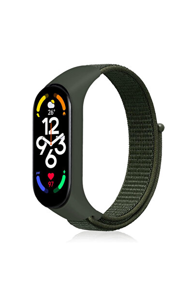 Choice18 For Mi band 4 3 dark Olive 06 Nylon loop For Mi Band 7-7 nfc smartwa...