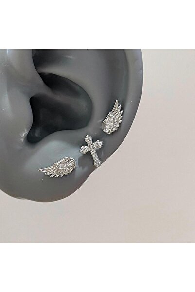 Choice1 A1 Stunning Crystal Stud Set - 3/4pcs Vintage Fashion Angel Wings & C...