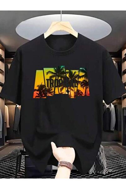 kai22 Men'S Tropical Palm Tree Graphic T-Shirt - Casual Summer Short Sleeve T...