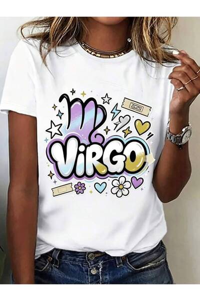 29CUN Women'S Zodiac Sign Graphic T-Shirt - Minimalist Astrology Design With ...