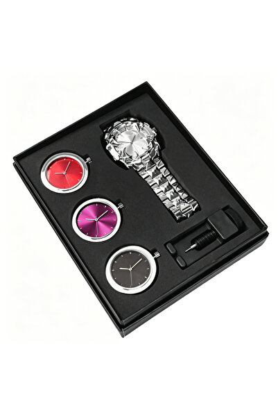 Choice9 Silver -4 dial New Fashion Claw-Shaped Men's Quartz Watch with Remova...