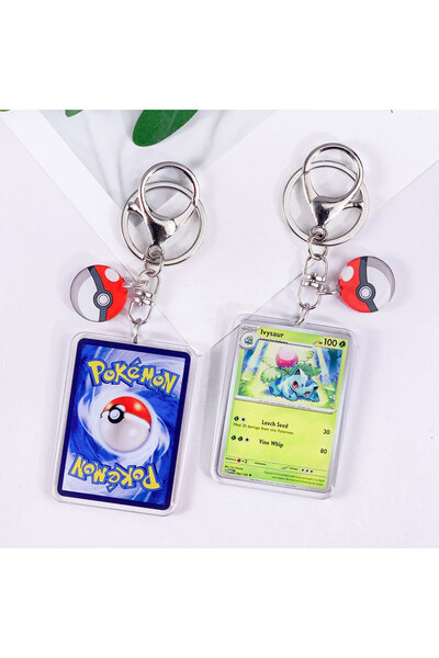 Choice12 6 cm 7 Pokémon Card Cute Acrylic Car Keychain Accessories Pikachu Ch...