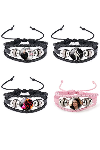 Choice B-Jackson-SET Michael Jackson Figures Bracelet Cartoon Anime Chain Bra...