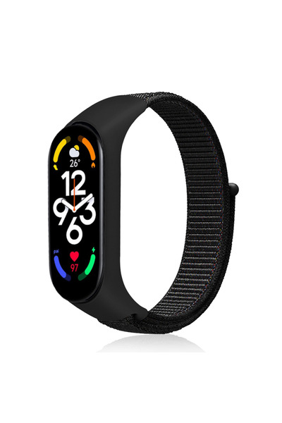 Choice60 For Mi band 4 3 black 10 Nylon loop For Mi Band 7-7 nfc smartwatch W...