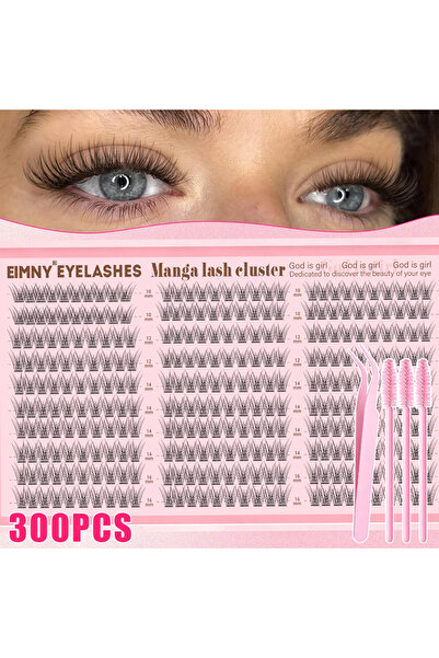 Choice1 Fish Tail-300pcs EIMNY 300PCS Manga & Comic Eye Lash, Individual Clus...