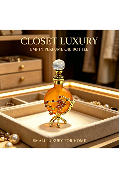 ARIANA Luxury 10ml Glass Essential Oil Perfume Bottle with Crystal Stopper & ...