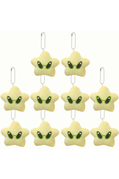 Choice6 10pcs-02 Fashion Cartoon Cute Green Mini Star Keyring High Beauty Dol...
