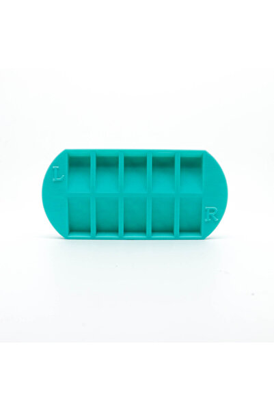 Choice1 light green 8-Grids Nail Tip Storage Tray with L/R Mark False Nail Di...