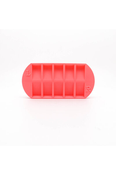 choice2 Pink 8-Grids Nail Tip Storage Tray with L/R Mark False Nail Display O...