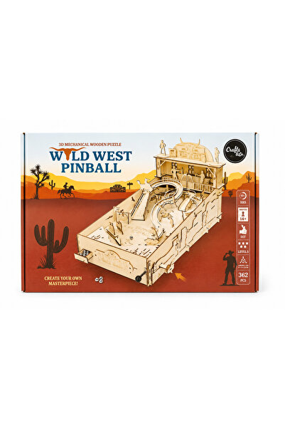 Generic Brand Wild West Pinball – Puzzle 3D Mecanic din Lemn, 362 Piese, DIY,...