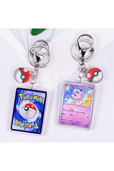 Choice10 6 cm 3 Pokémon Card Cute Acrylic Car Keychain Accessories Pikachu Ch...