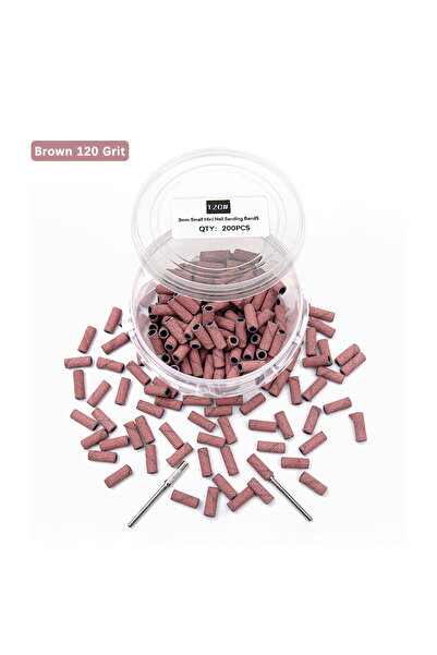 choice2 200pcs 120 200pcs nail art Sanding Bands120 180 Grit with 2Pcs Nail D...